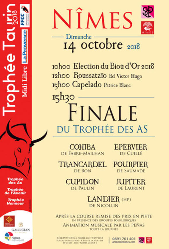 TROPHÉE DES AS : PRÉSENTATION DE LA FINALE DU 14 OCTOBRE 2018